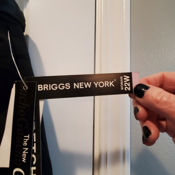 BRIGGS NEW YORK GAUCHO pants . NWT SZ 22W BLACK. Stretch - Picture 3 of 7